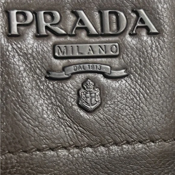 Prada Dark Brown Leather Crossbody Bag - calfskin - Picture 2 of 13